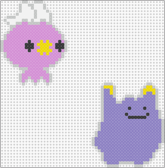 Drifloon and Ditto - ditto, drifloon, pink, pokemon, pokopia