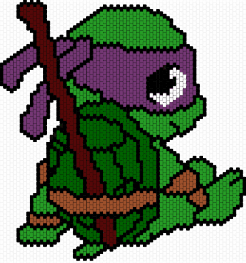 Donny TMNT - green,pink