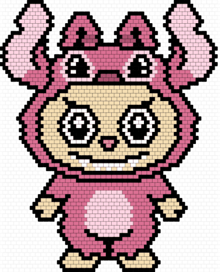 Angel Labubu - beige,pink