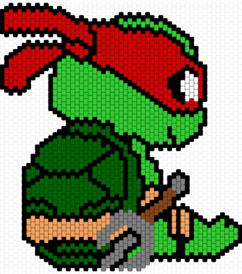 Raphael TMNT - rafael,teenage mutant ninja turtles,red,green