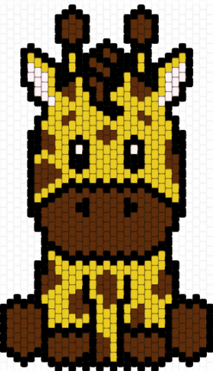 Giraffe - brown,yellow