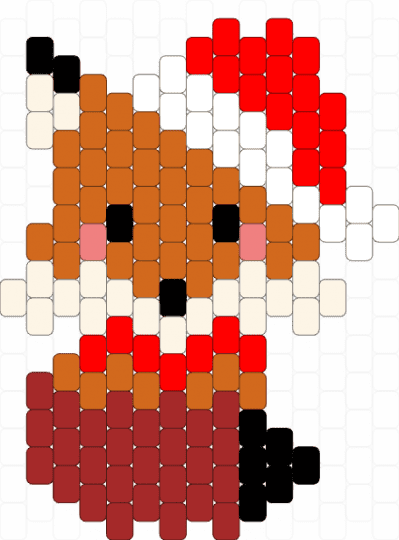 Christmas fox - red,orange
