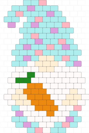 Easter Gnome - light blue,pink