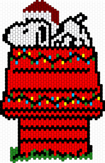 Snoopy Christmas House - red
