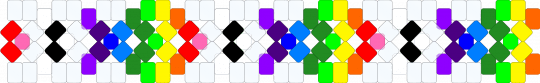 Rainbow fish - green, purple, white, yellow