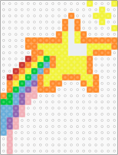 Shooting star - orange,yellow