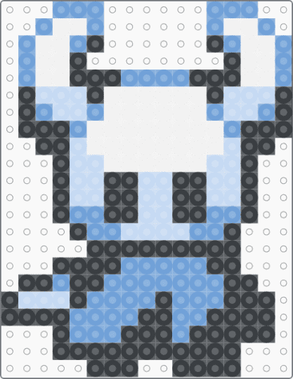 hollow knight - light blue, white