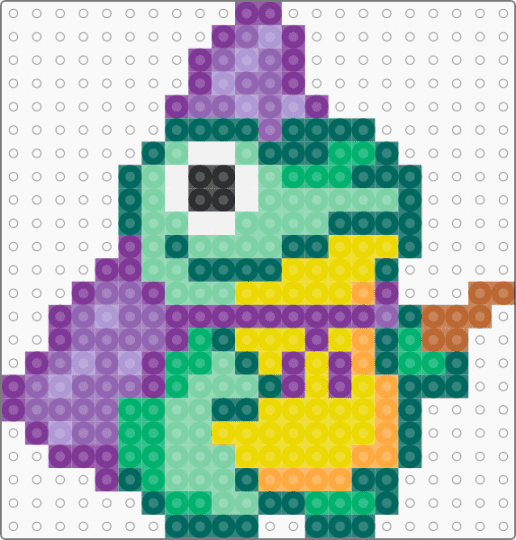 wizard frog - pink, teal