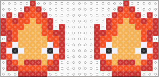 calcifer earrings - orange, red