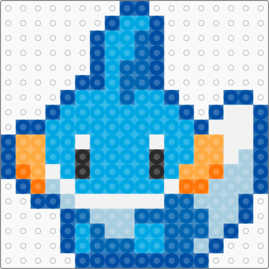 mudkip - blue, light blue