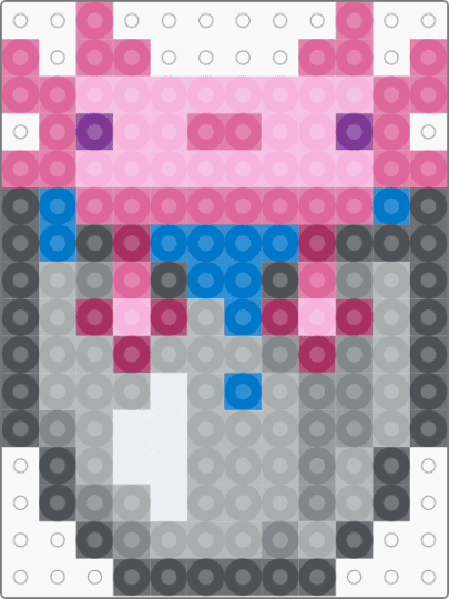 minecraft axolote - gray, pink