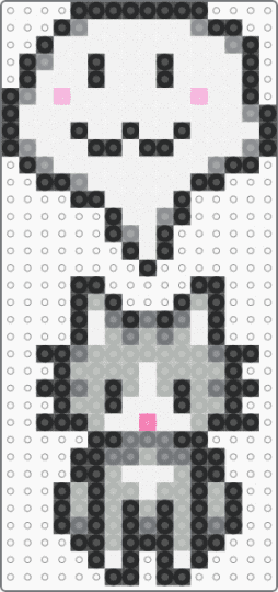 stardew gray cat - beige, gray, white