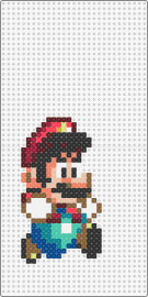 Super Mario World - Super Mario Fall - mario,nintendo,character,classic,video game,sprite,teal,red