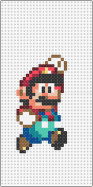 Super Mario World - Big Mario Jump - mario,nintendo,jumping,character,video game,classic,red,blue