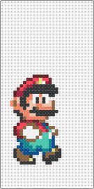 Super Mario World - Super Mario walk 1 - mario,nintendo,character,classic,video game,sprite,teal,red,tan