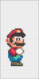 Super Mario World - Big Mario Stand - mario,nintendo,character,classic,video game,sprite,teal,red,tan