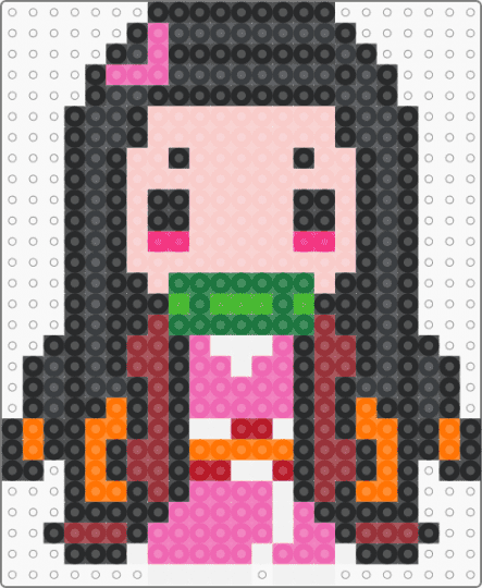 Nezuko - black,beige,pink