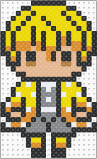 Zenitsu - black,orange,yellow,beige