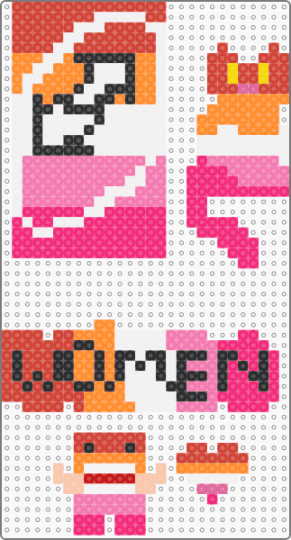 lesbian perlers - gay, lesbian, lgbtq, orange, pink, pride, red