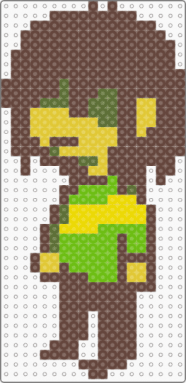 Diagonal Kris - brown,kris,deltarune,toby fox,temmie chang,green