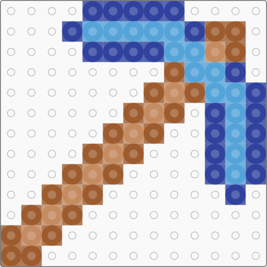 Minecraft Diamond Pickaxe - tan,purple,minecraft,minecraft pickaxe,minecraft diamond pickaxe,diamond pickaxe,diamond,blue,brown,pickaxe