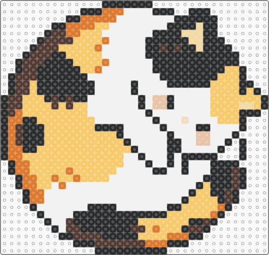 Calico cat 1 - white,yellow