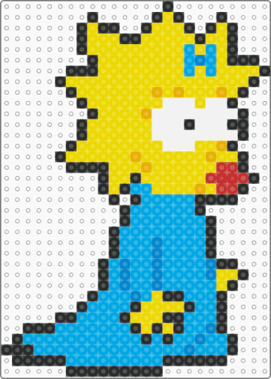 Maggie Simpson small - yellow,light blue