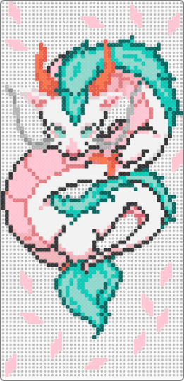 Haku - gray,teal,light blue,pink,haku,spirited away,ghibli