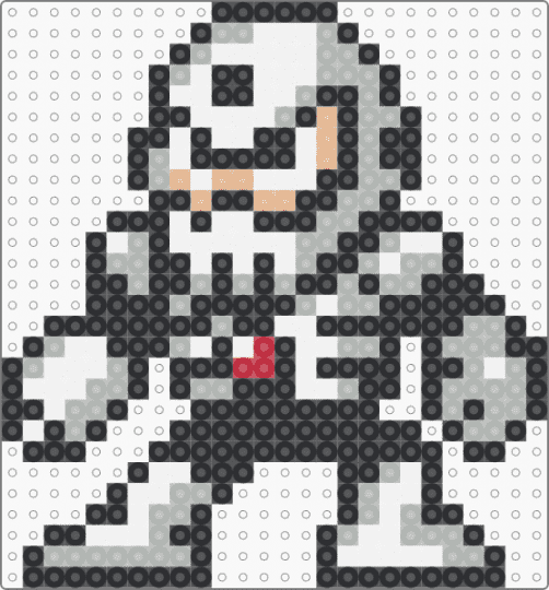 Skull Man (Mega Man IV) - beige, black, game sprite, halloween, mega man, megaman, retro, skull, skull man, spooky