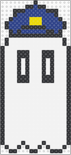 Deputy Napstablook (Deltarune) - white,blue,napstablook,deltarune,undertale,officer,ghost,game sprite,deputy,mettaton