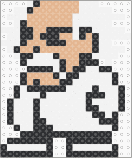 Dr. Wily (Mega Man) - beige, dr wily, game sprite, mega man, mega man 2, mega man ii, old, retro, scientist, white