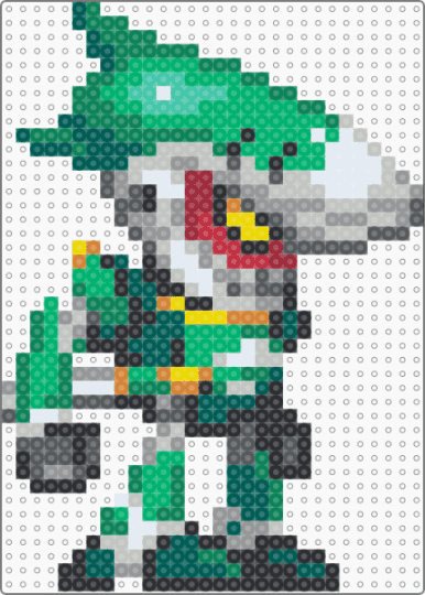 Johnny (Sonic the Hedgehog) - beige, character, game sprite, gaming, gray, green, johnny, sonic, sonic rush, sonic the hedgehog, teal, video game