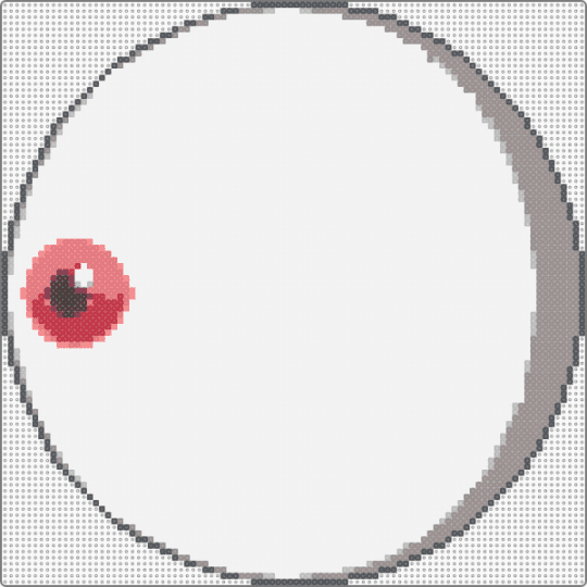 Zero (Kirby's Dream Land 3) - creepy, eye, eyeball, game sprite, gray, kirby, retro, spooky, white, zero