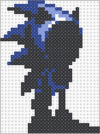 End (Green Mountain) - black, blue, character, creepypasta, fan character, game sprite, gaming, sonic, sonic the hedgehog, uncanny