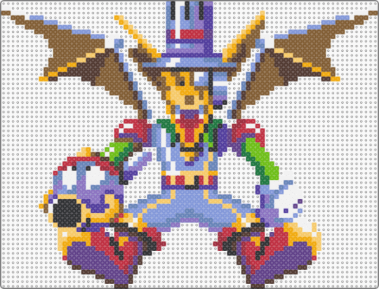 Time Dominator (Socket) - boss, character, colorful, game sprite, light blue, purple, retro, socket, tan, time dominator, video game