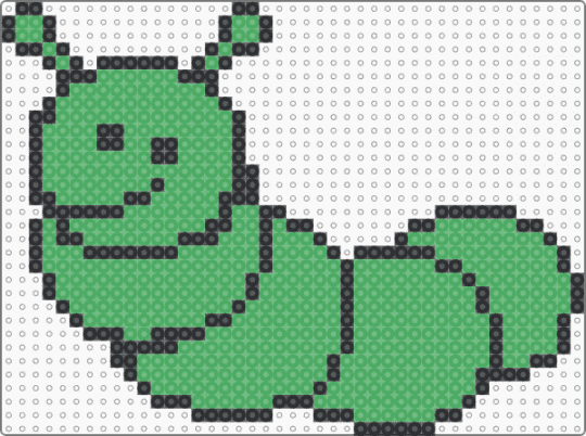 Kooby (Deltarune) - black, caterpillar, deltarune, deltarune chapter 5, game sprite, green, kooby, monochrome, undertale