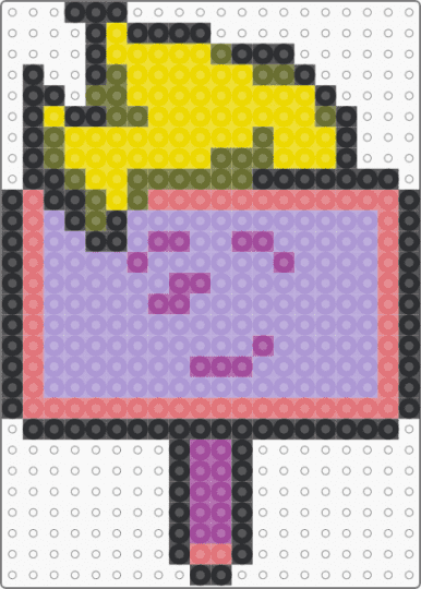 Signery (Deltarune) - deltarune, flowery, game sprite, joke, meme, perler only, pink, sign, undertale