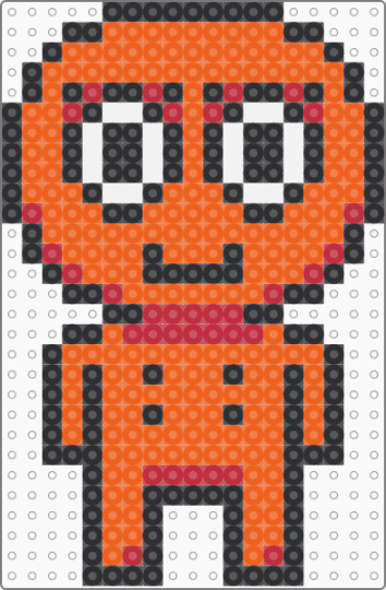 Ficus Licker (Undertale) - character, deltarune, ficus licker, game sprite, npc, orange, small, undertale, weird