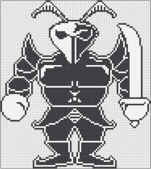 RG 03 (Undertale) - black, character, deltarune, game sprite, gaming, royal guard, undertale, video game, white