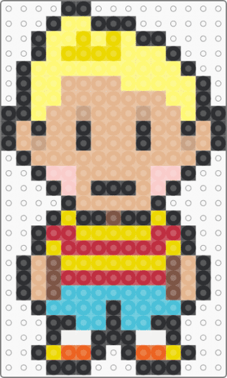 Lucas (Mother 3) - yellow,beige,lucas,mother 3,earthbound,game sprite,mother,ness,smash bros,sprite