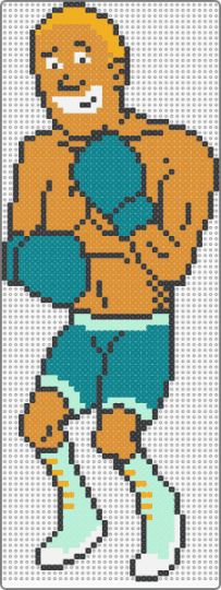 Disco Kid (Punch-Out!!) - boxer, boxing, disco kid, game sprite, gaming, little mac, orange, punch out, retro