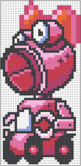 Robirdo (Super Mario Advance) - pink,red,robirdo,birdo,super mario,mario bros,robot,game sprite,mario,retro