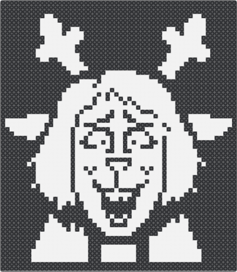 Weird Route Noelle (Deltarune) - black, character, deltarune, deltarune chapter 5, game sprite, gaming, noelle, portrait, video game, white