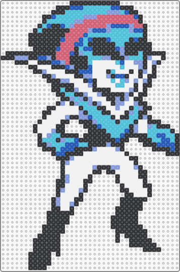 Queen playing Basketball (Deltarune Chapter 5) - character, deltarune, deltarune chapter 5, gaming, light blue, queen, queen deltarune, undertale