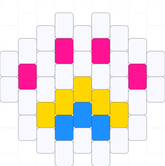 Pan Kitty Paw - white,yellow,pink,pan,kitty,paw,catpaw,lgbtq