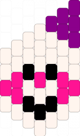 Little clown guy - white,pink