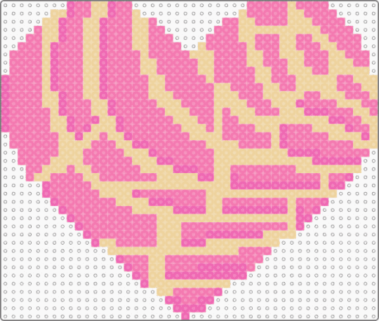 Heart concha - beige,pink