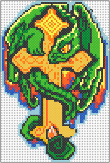 Underconstruction dragon design - yellow,green,orange,colorful