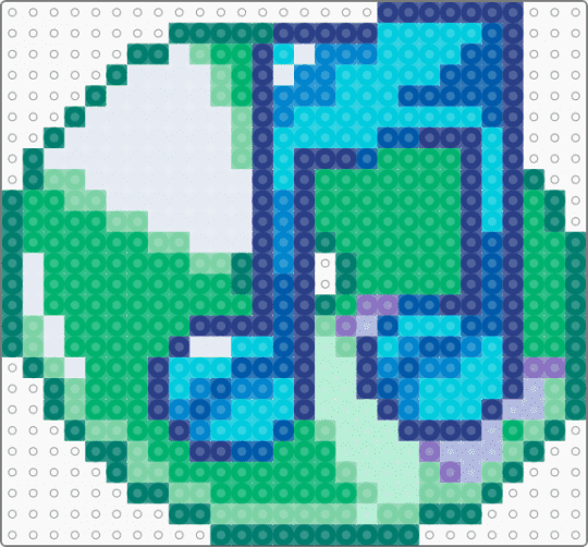 Frutiger aero music note - blue,green,teal