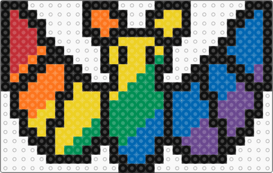 Rainbow Bat - black,yellow,green,blue,pride,bat,rainbow